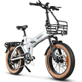 SAMEBIKE XWLX09-II Electric Bike - 1000W Motor 48V15AH Battery 65KM Range Hydraulic Disc Brakes - White